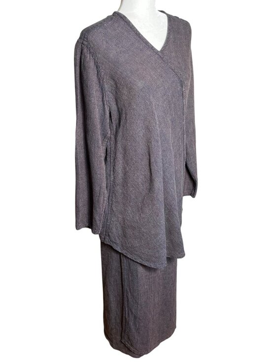 Flax by Jeanne Engelhart Dresses & Skirts - Flax Jeanne Engelhart Linen 2 Pc Set Lagenlook Scandi Boho Artist Earthy Women S